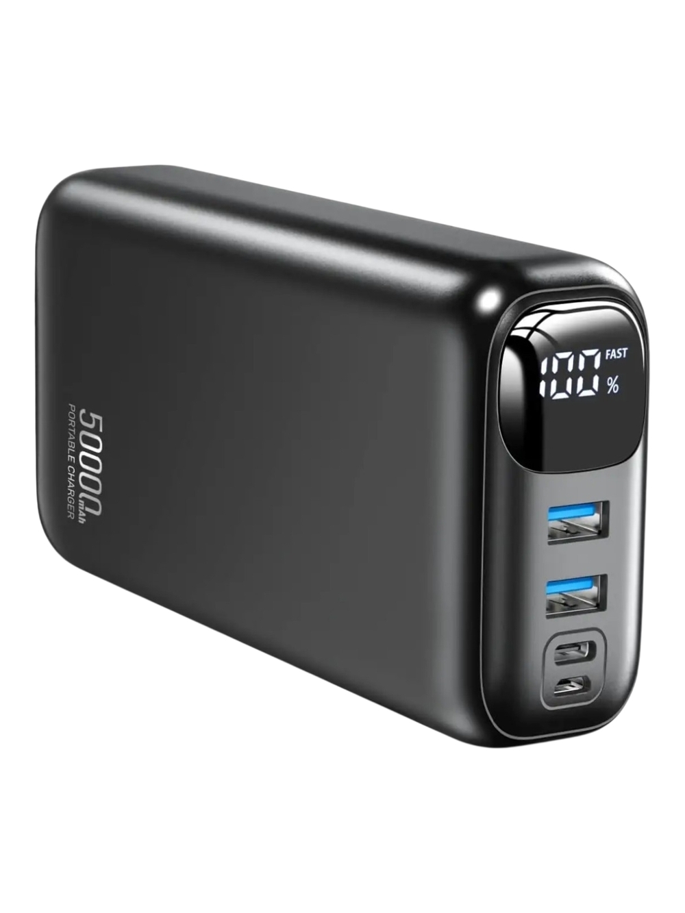 50000mAh Portable Power Bank Traveling Charger  22.5W - Black